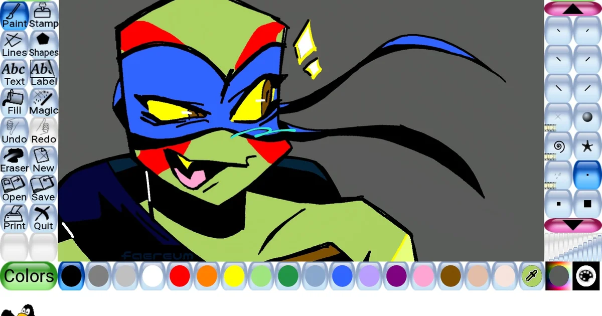 Tux Paint interface